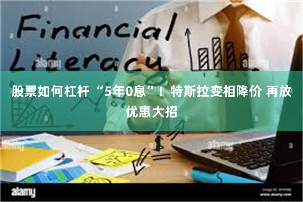 股票如何杠杆 “5年0息”！特斯拉变相降价 再放优惠大招