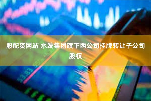 股配资网站 水发集团旗下两公司挂牌转让子公司股权