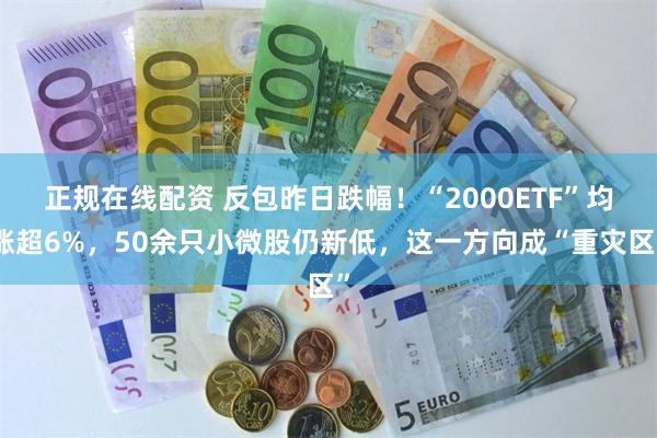 正规在线配资 反包昨日跌幅！“2000ETF”均涨超6%，50余只小微股仍新低，这一方向成“重灾区”