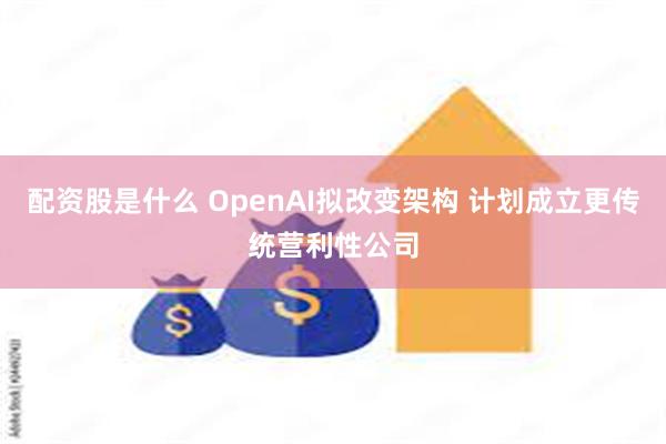 配资股是什么 OpenAI拟改变架构 计划成立更传统营利性公司